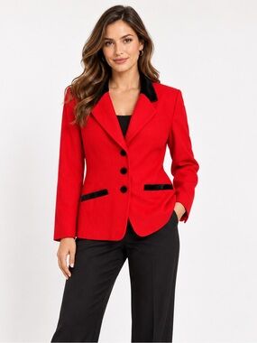 Vintage Pendleton Red Wool Blazer – Size 18